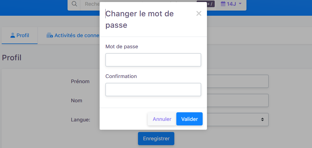 formulaire-de changement de mot de passe 