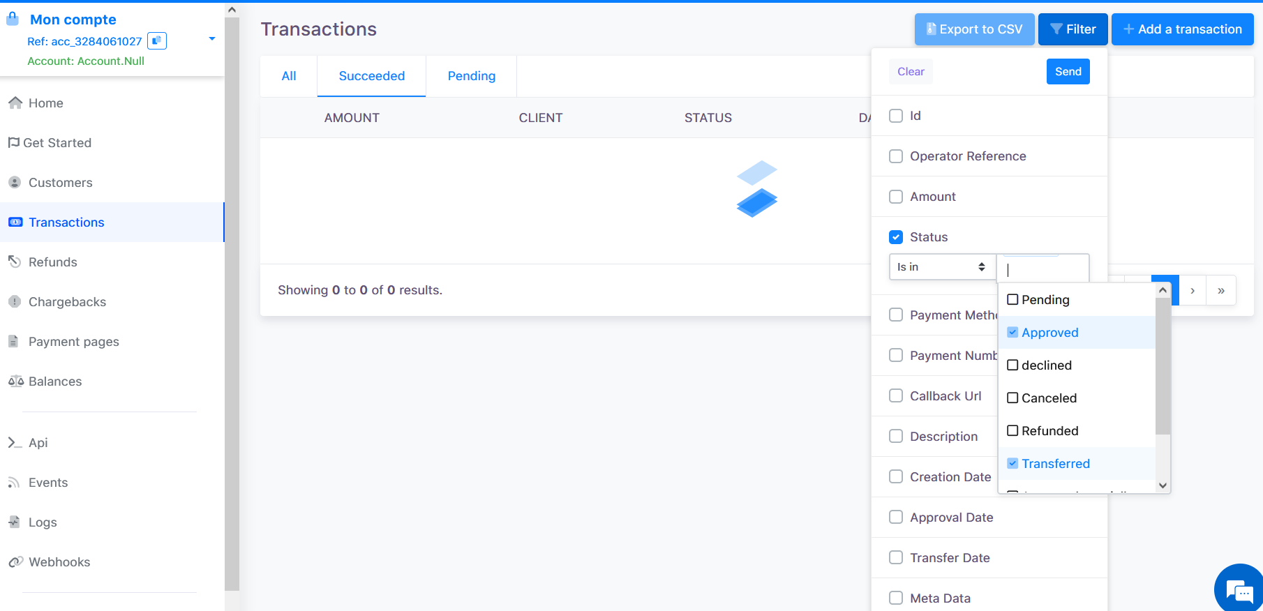 filter page